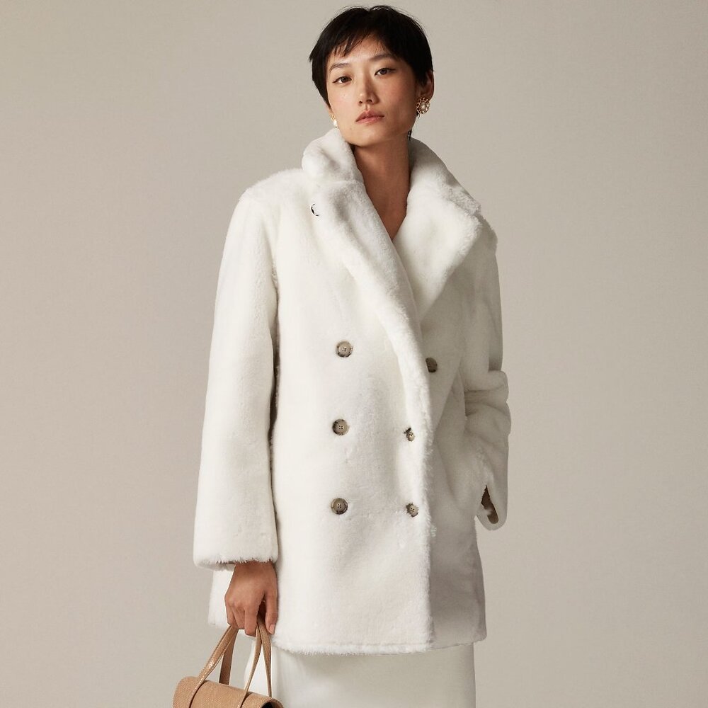 Faux Fur Peacoat - Picture 4 of 5
